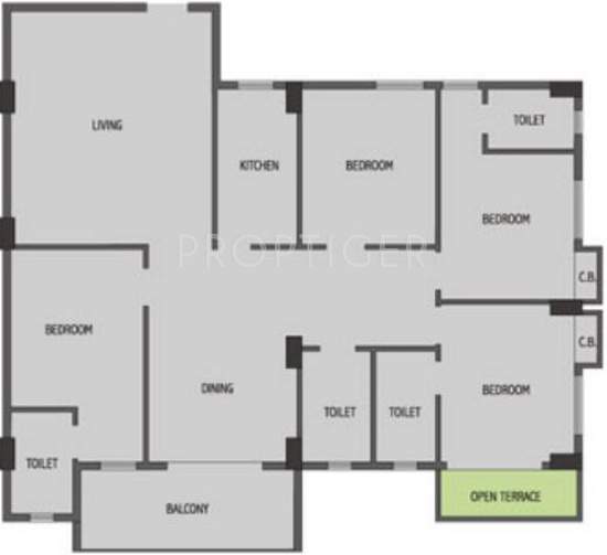 Gangotri Identity (4BHK+4T (2,450 sq ft) 2450 sq ft)