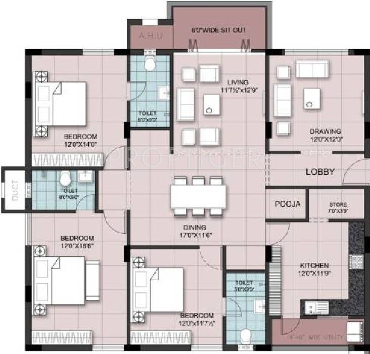 Namitha Everest (3BHK+3T (2,040 sq ft) 2040 sq ft)