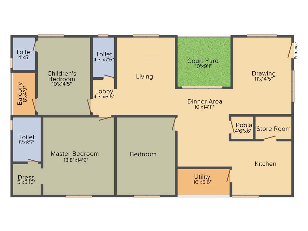 Namitha Palace (3BHK+3T (2,092 sq ft) Pooja Room 2092 sq ft)