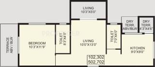 Jhamtani Ace Aura (1BHK+2T (680 sq ft) 680 sq ft)