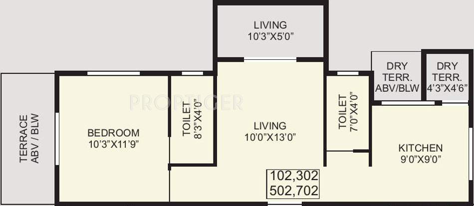 Jhamtani Ace Aura (1BHK+2T (680 sq ft) 680 sq ft)