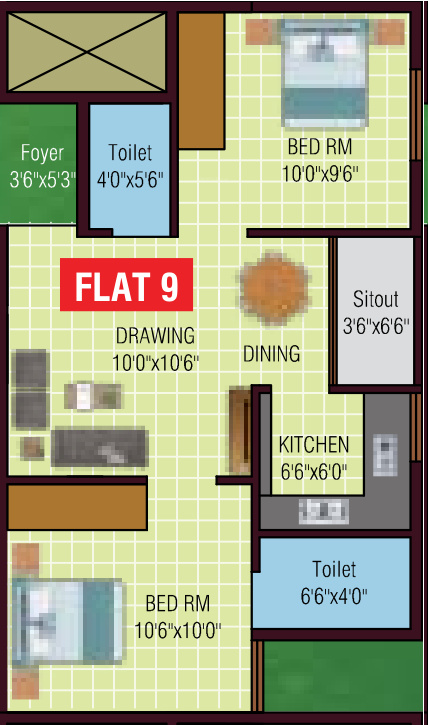 RR Abhinav (2BHK+2T (628 sq ft) 628 sq ft) RR Abhinav (2BHK+2T (628 sq ft) 628 sq ft)