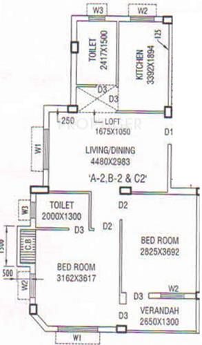 Griha Shivalik III (2BHK+2T (1,040 sq ft) 1040 sq ft) Griha Shivalik III (2BHK+2T (1,040 sq ft) 1040 sq ft)