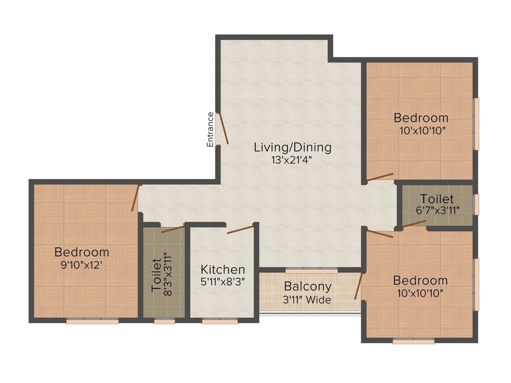 Maya Nirupama Abasan (3BHK+3T (1,203 sq ft) 1203 sq ft)
