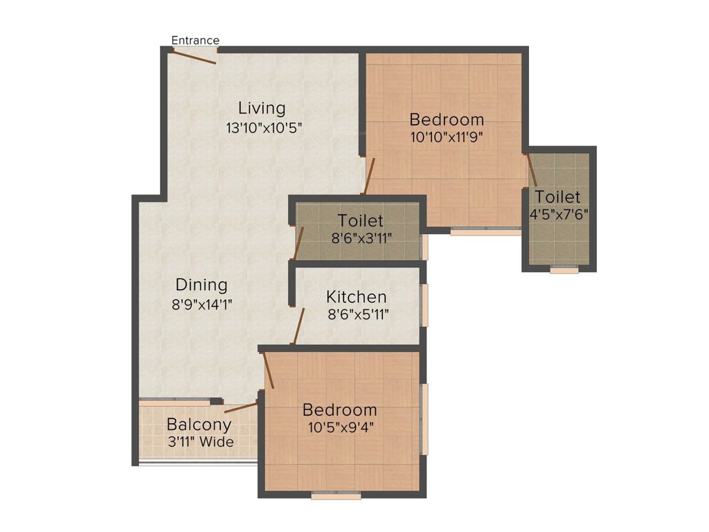 Maya Nirupama Abasan (2BHK+2T (1,011 sq ft) 1011 sq ft)