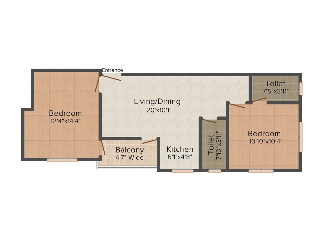 Maya Nirupama Abasan (2BHK+2T (934 sq ft) 934 sq ft)