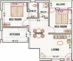 GP Cherry Blossom (2BHK+2T (749 sq ft) 749 sq ft) GP Cherry Blossom (2BHK+2T (749 sq ft) 749 sq ft)