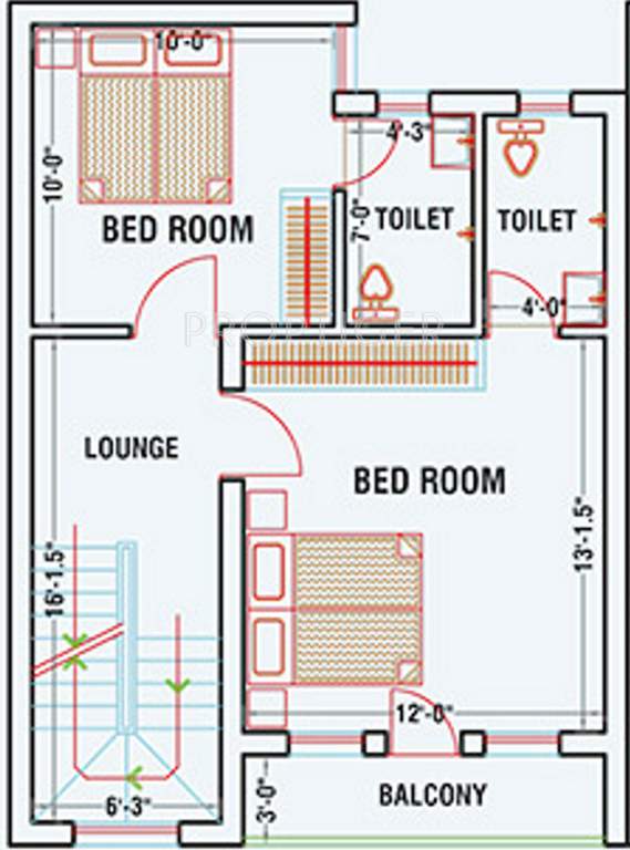 GP Cherry Blossom Row Houses (3BHK+3T (1,238 sq ft) 1238 sq ft)