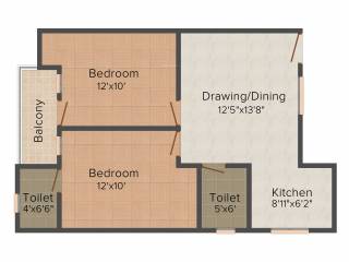 Vibrant Aadinath Residency (2BHK+2T (807 sq ft) 807 sq ft) Vibrant Aadinath Residency (2BHK+2T (807 sq ft) 807 sq ft)