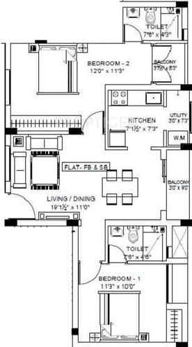 Geeyam Vaikuntham (2BHK+2T (1,085 sq ft) 1085 sq ft)