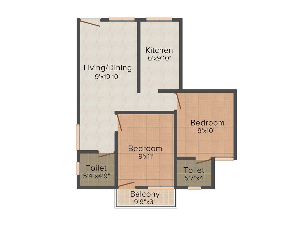 Sri Vasantham Apartment (2BHK+2T (773 sq ft) 773 sq ft)
