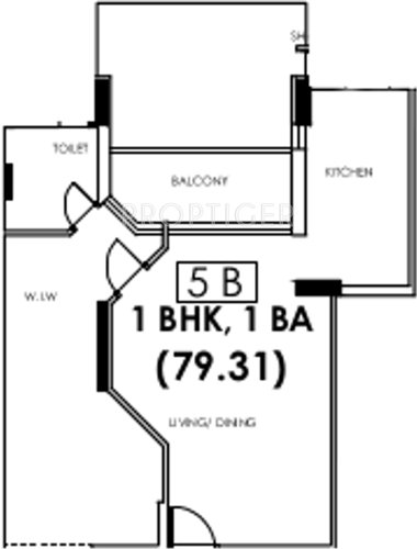 Arjuntree One (1BHK+1T (855 sq ft) 855 sq ft)