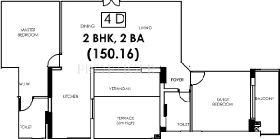 Arjuntree One (2BHK+2T (1,616 sq ft) 1616 sq ft) Arjuntree One (2BHK+2T (1,616 sq ft) 1616 sq ft)