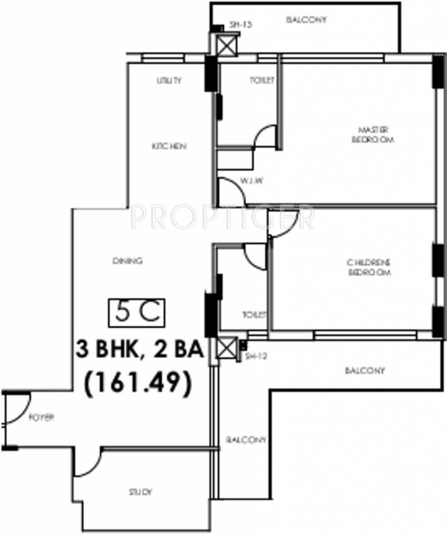 Arjuntree One (3BHK+2T (1,660 sq ft) 1660 sq ft) Arjuntree One (3BHK+2T (1,660 sq ft) 1660 sq ft)