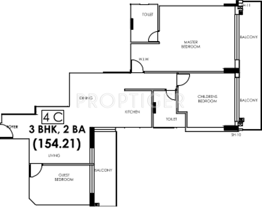 Arjuntree One (3BHK+2T (1,659 sq ft) 1659 sq ft) Arjuntree One (3BHK+2T (1,659 sq ft) 1659 sq ft)