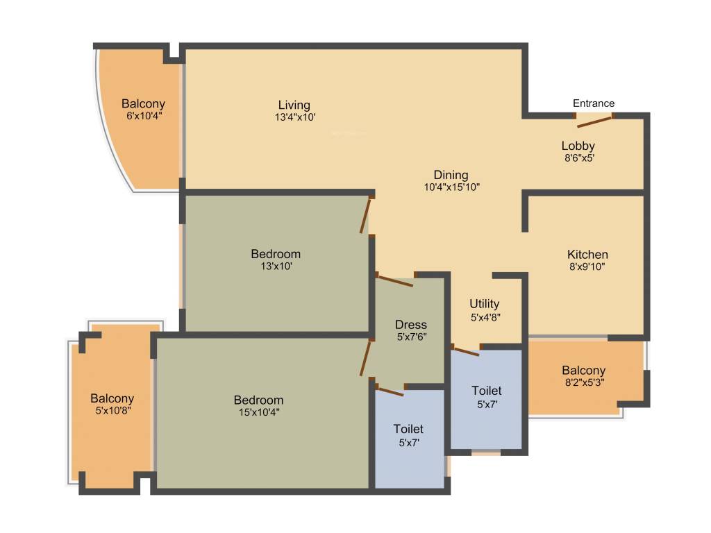 Comfort Arizona (2BHK+2T (1,400 sq ft) 1400 sq ft) Comfort Arizona (2BHK+2T (1,400 sq ft) 1400 sq ft)