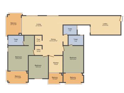 Comfort Arizona (3BHK+3T (2,110 sq ft) 2110 sq ft)