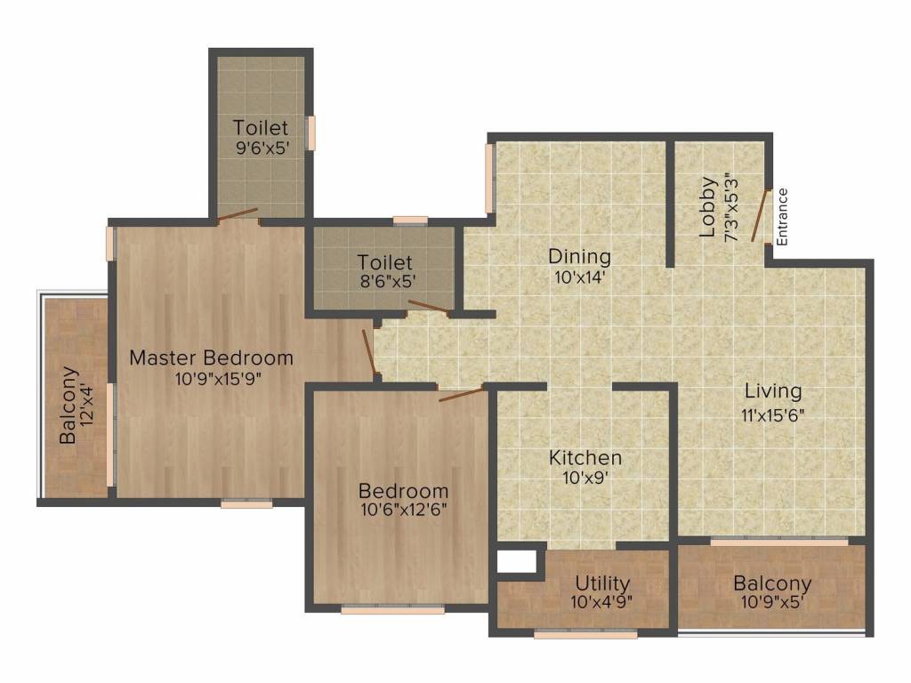 Landmark Tivoli (2BHK+2T (1,462 sq ft) 1462 sq ft) Landmark Tivoli (2BHK+2T (1,462 sq ft) 1462 sq ft)