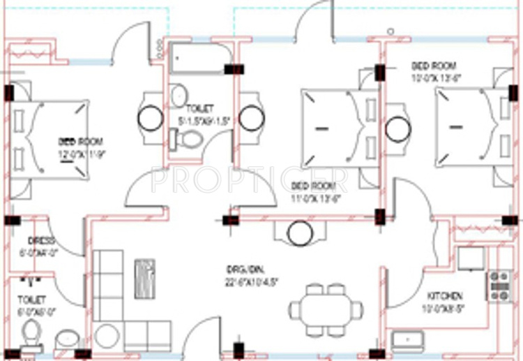 Galaxy Shivalik Shelter (3BHK+2T (1,876 sq ft) 1876 sq ft)