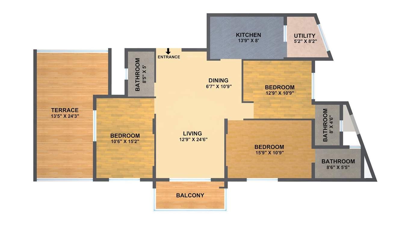 Sumadhura Lake Breeze (3BHK+3T (1,695 sq ft) 1695 sq ft)