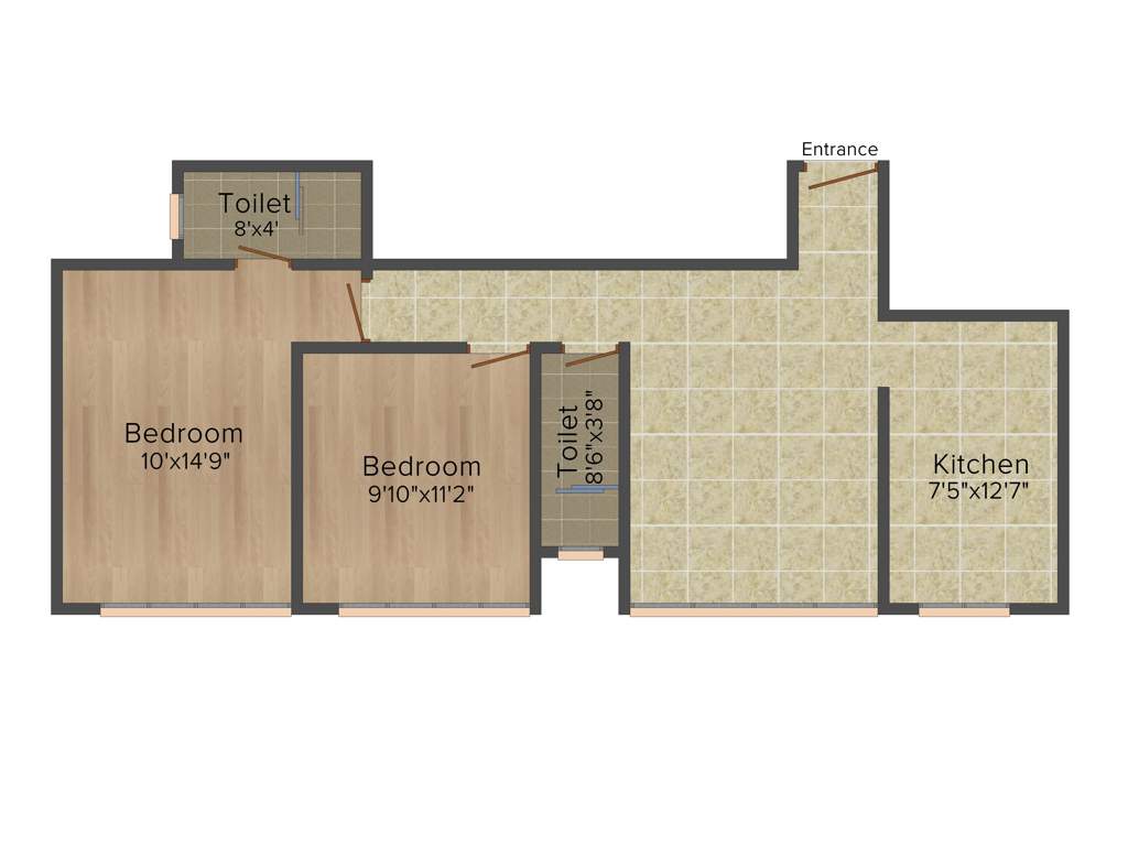 Morphosis Adagio (2BHK+2T (1,110 sq ft) 1110 sq ft)