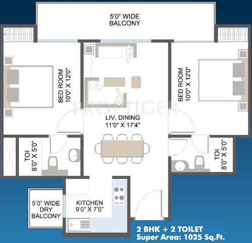 Aarcity Moon Towers (2BHK+2T (1,025 sq ft) 1025 sq ft) Aarcity Moon Towers (2BHK+2T (1,025 sq ft) 1025 sq ft)