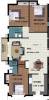 Silpi Ashraya Floor Plan (3BHK+3T)