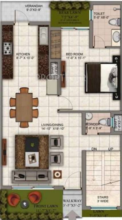 The Hemisphere Golf Villas (3BHK+5T (1,974 sq ft) + Pooja Room 1974 sq ft)