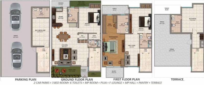 The Hemisphere Golf Villas (3BHK+6T (2,648 sq ft) + Pooja Room 2648 sq ft)