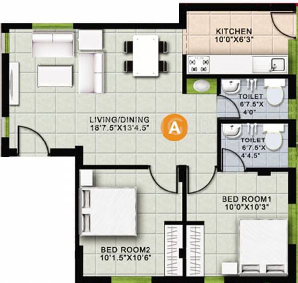 Grid Mayoor (2BHK+2T (808 sq ft) 808 sq ft) Grid Mayoor (2BHK+2T (808 sq ft) 808 sq ft)