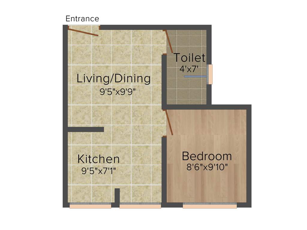 Playtor Ranjangaon (1BHK+1T (385 sq ft) 385 sq ft)