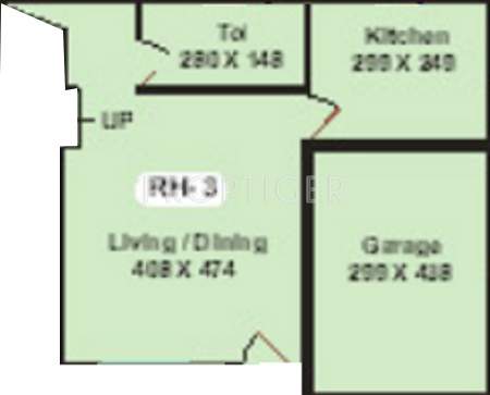 Vaastu Estate Developers Hermitage Villa Floor Plan (2BHK+2T (1,287 sq ft) 1287 sq ft)