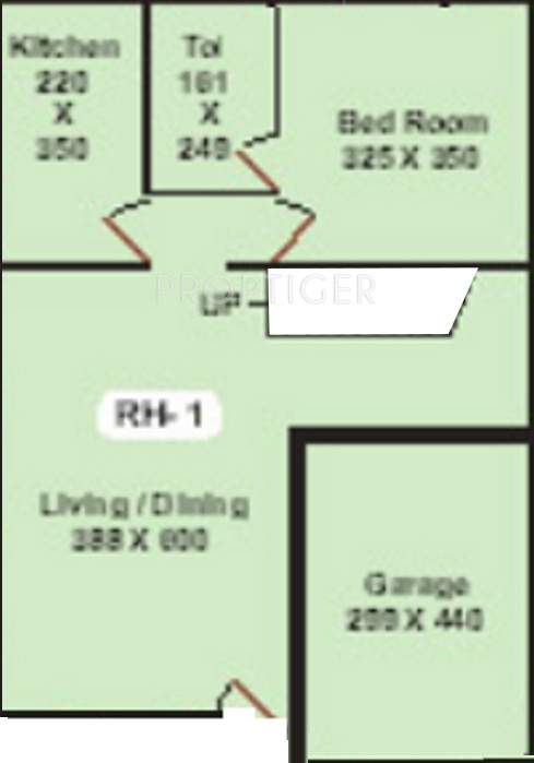 Vaastu Estate Developers Hermitage Villa Floor Plan (3BHK+3T (1,705 sq ft) 1705 sq ft)