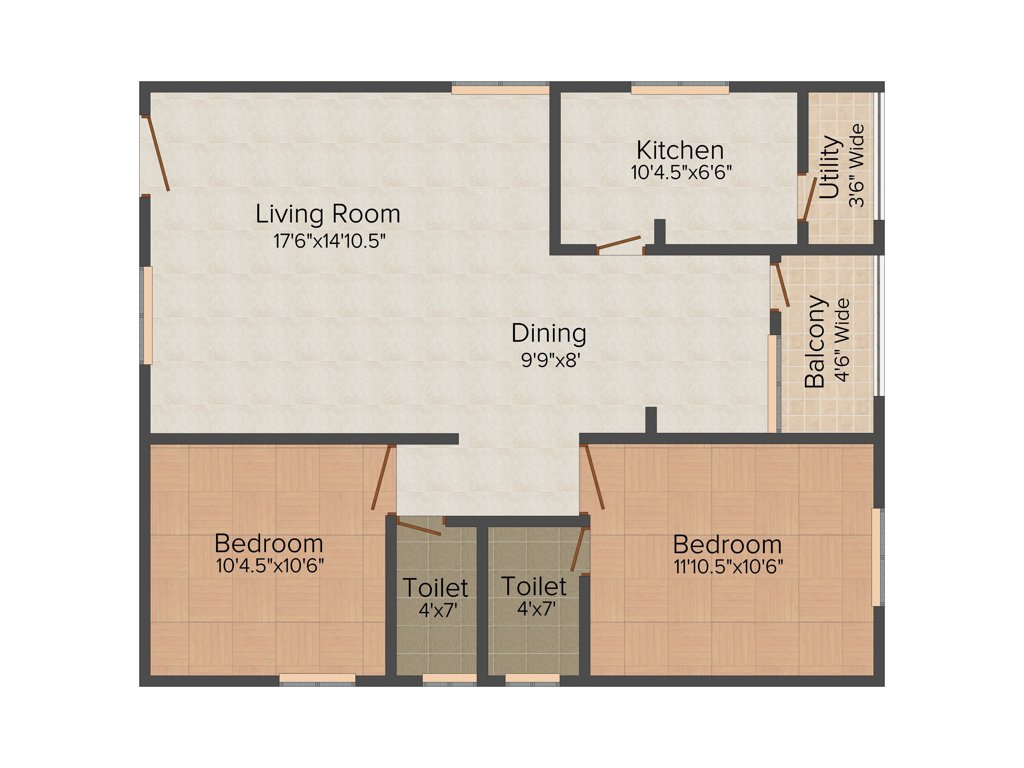 Kalyan Habitat (2BHK+2T (1,120 sq ft) 1120 sq ft)