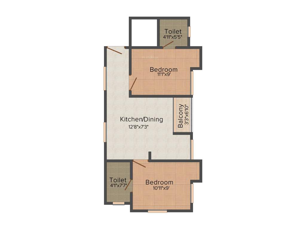 Eden Belvedere (2BHK+2T (800 sq ft) 800 sq ft)