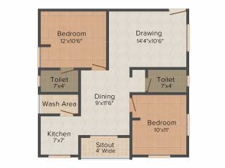 Giridhari Ishta (2BHK+2T (940 sq ft) 940 sq ft) Giridhari Ishta (2BHK+2T (940 sq ft) 940 sq ft)