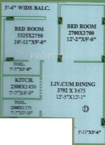 Satyam Construction Sanchita Residency (2BHK+2T (761 sq ft) 761 sq ft)