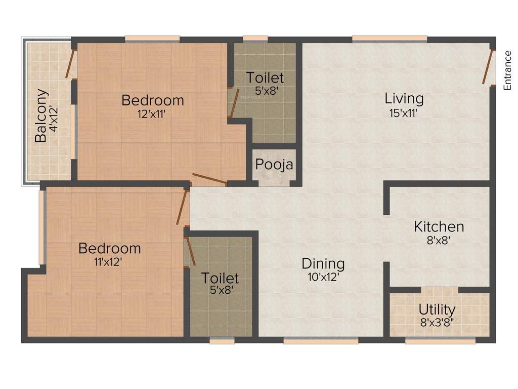 Innovative Olive Meadows (2BHK+2T (1,095 sq ft) 1095 sq ft)