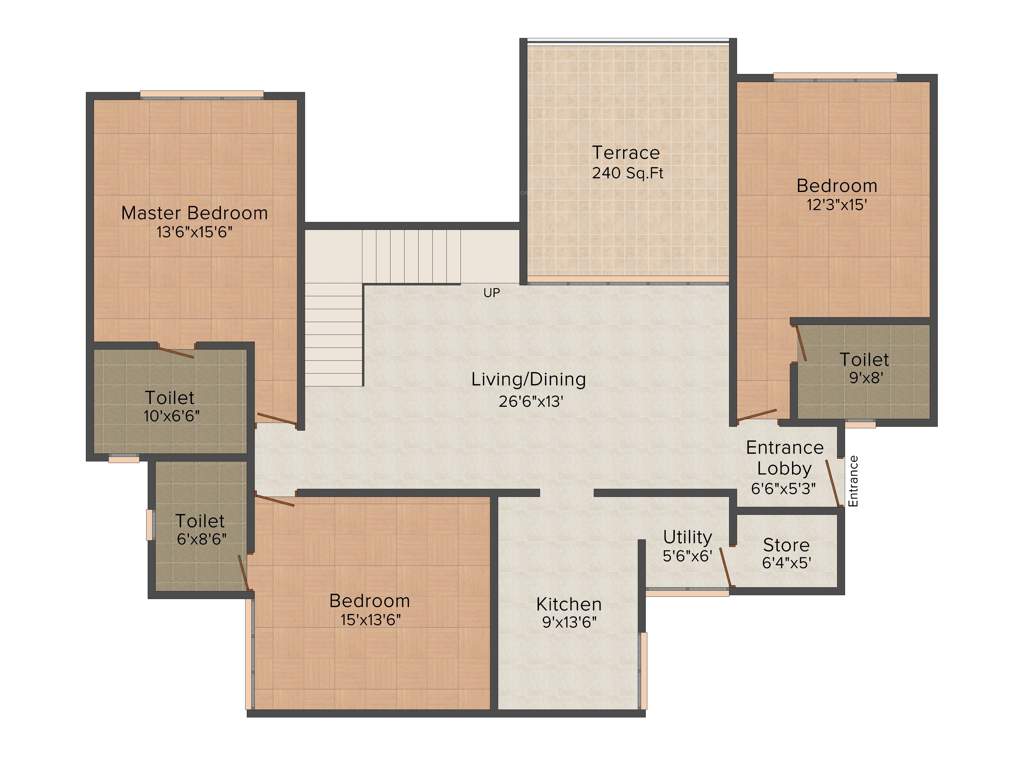 Marvel Piazza Phase 01 (3BHK+3T (2,980 sq ft)   Servant Room 2980 sq ft)