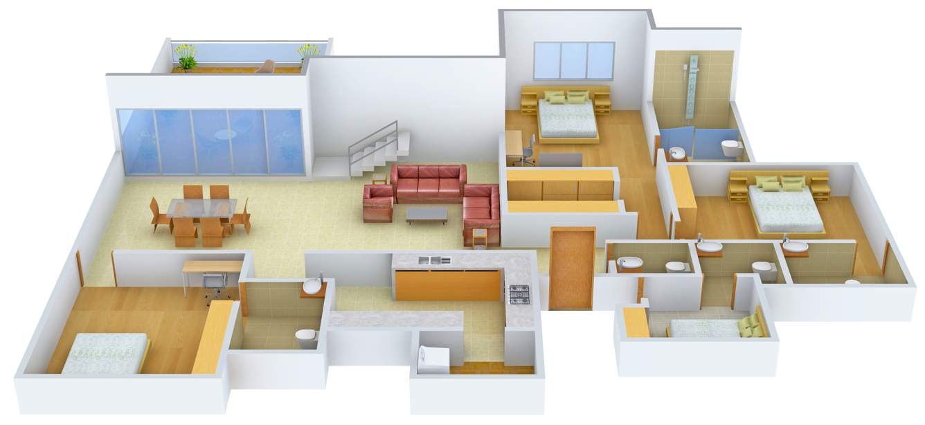 Marvel Piazza Phase 01 (3BHK+4T (4,130 sq ft)   Servant Room 4130 sq ft)