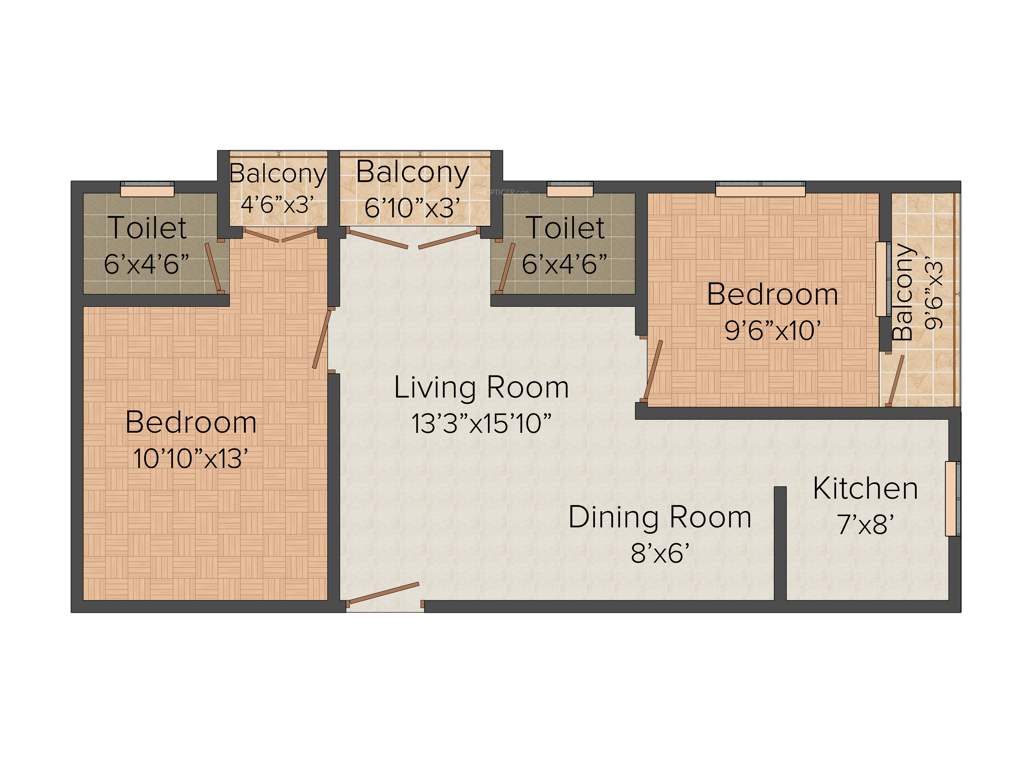 Shivani Krish Luxuria (2BHK+2T (740 sq ft) 740 sq ft)