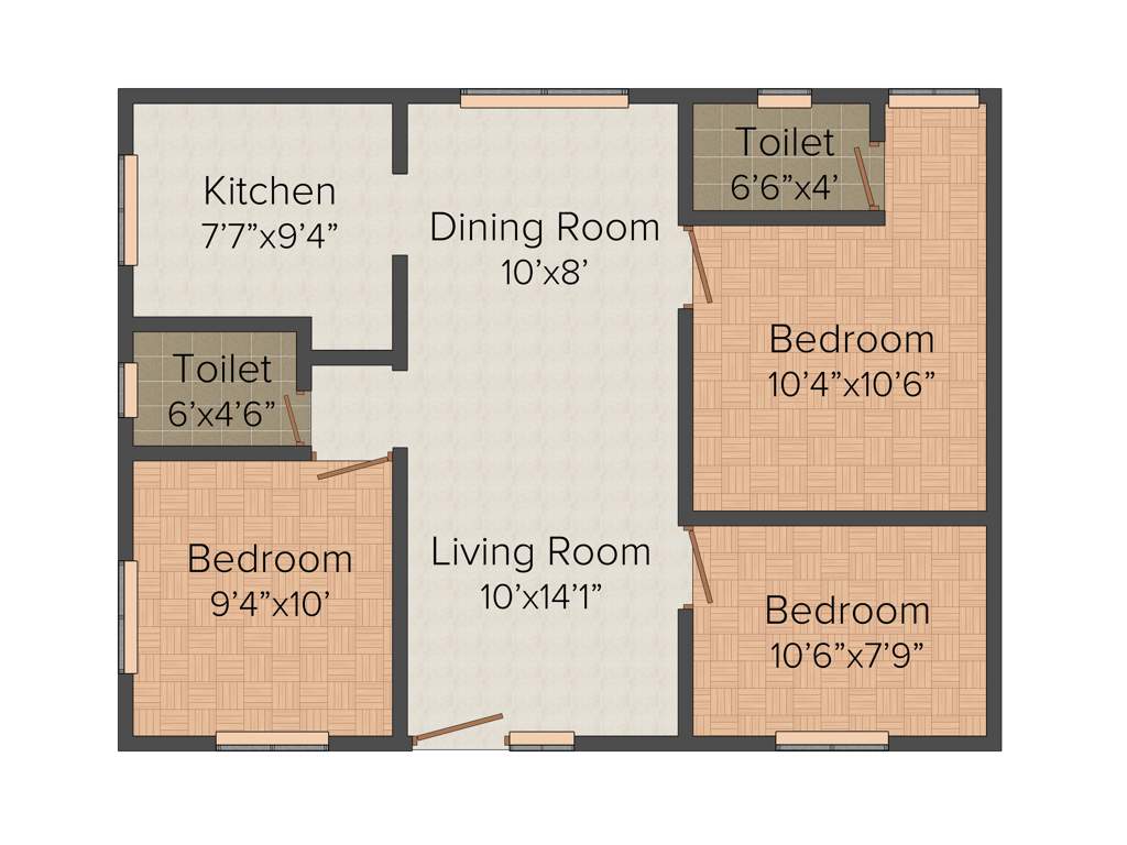 Shivani Krish Luxuria (3BHK+2T (924 sq ft) 924 sq ft)