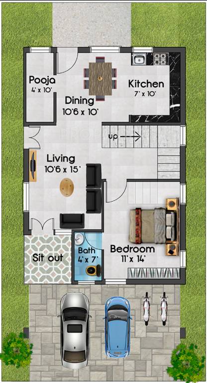 SRJ Lakshmi Elite Villas (3BHK+3T (1,620 sq ft) Pooja Room 1620 sq ft)
