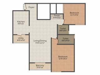 Confident Bellatrix Phase 3 (2BHK+2T (1,250 sq ft) 1250 sq ft) Confident Bellatrix Phase 3 (2BHK+2T (1,250 sq ft) 1250 sq ft)