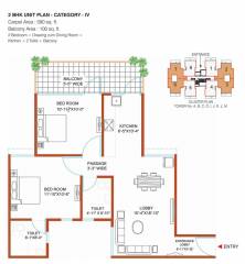 Shree Green Court (2BHK+2T (590 sq ft) 590 sq ft)