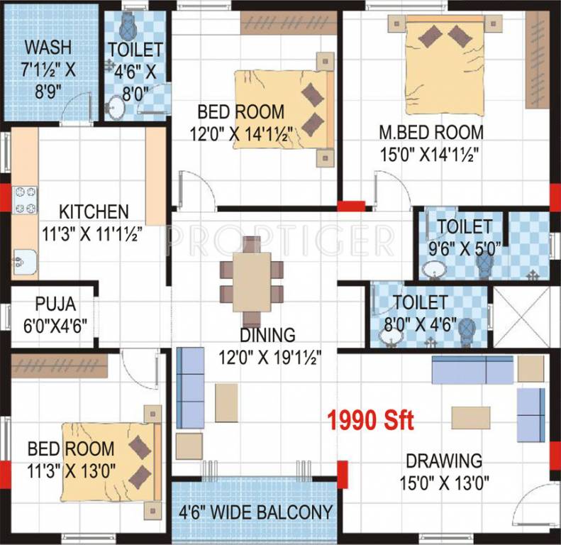 Srigdha NVR Arcade (3BHK+3T (1,990 sq ft) Pooja Room 1990 sq ft) Srigdha NVR Arcade (3BHK+3T (1,990 sq ft) Pooja Room 1990 sq ft)