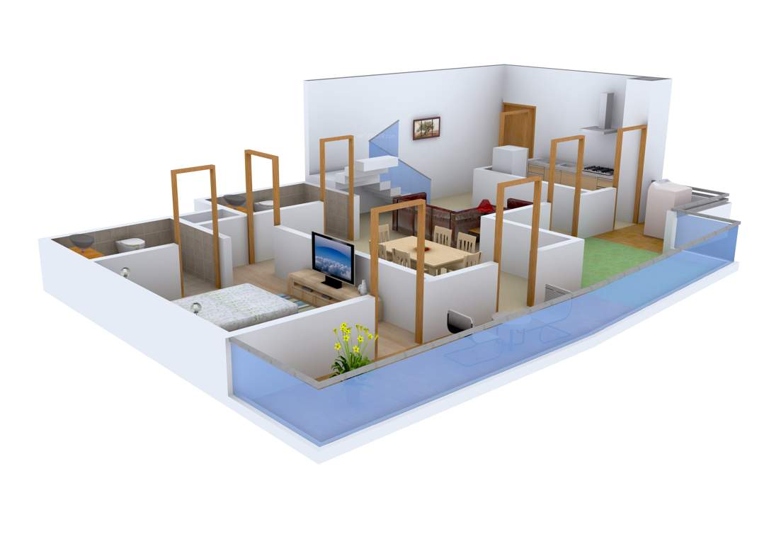 Cosmos Cascade Gardens (3BHK+4T (2,150 sq ft) 2150 sq ft)