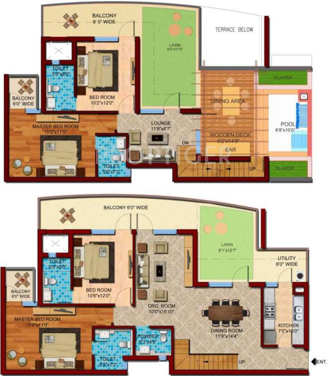 Cosmos Cascade Gardens (4BHK+5T (2,900 sq ft) 2900 sq ft)