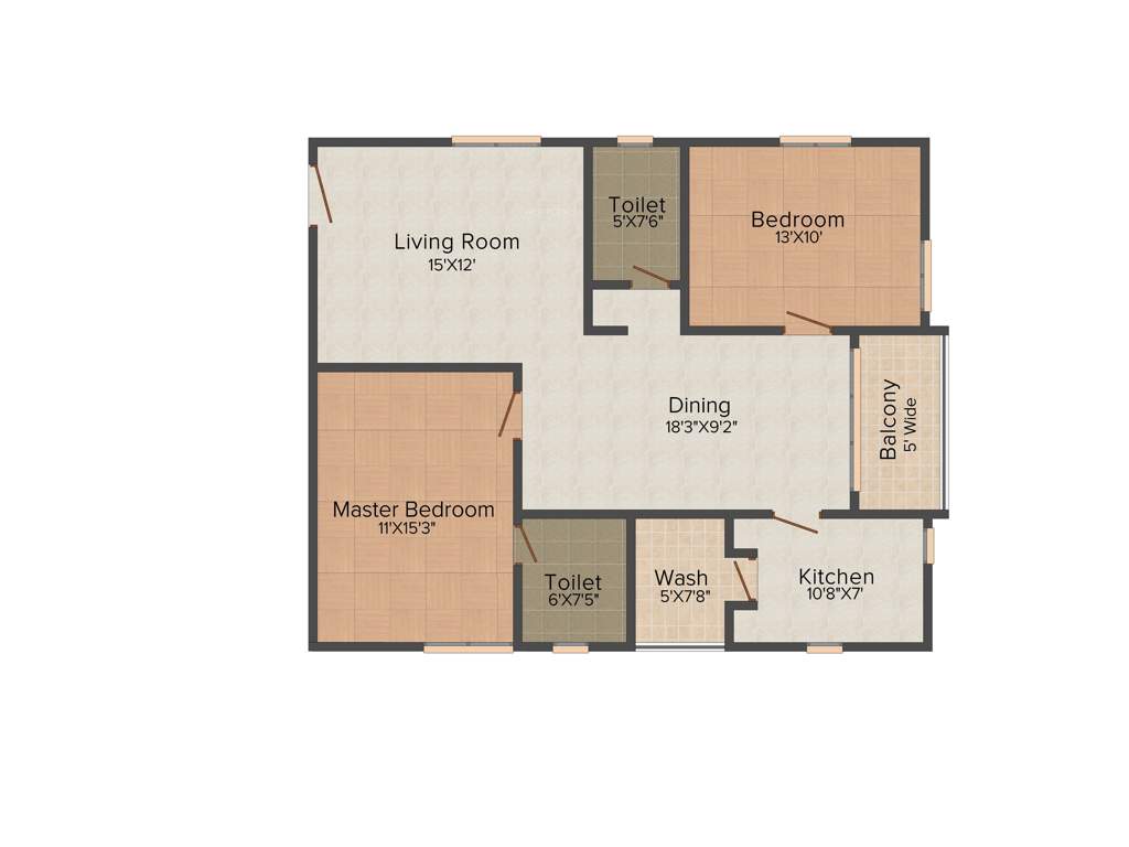 Buddha Viraj Heights (2BHK+2T (1,285 sq ft) 1285 sq ft)