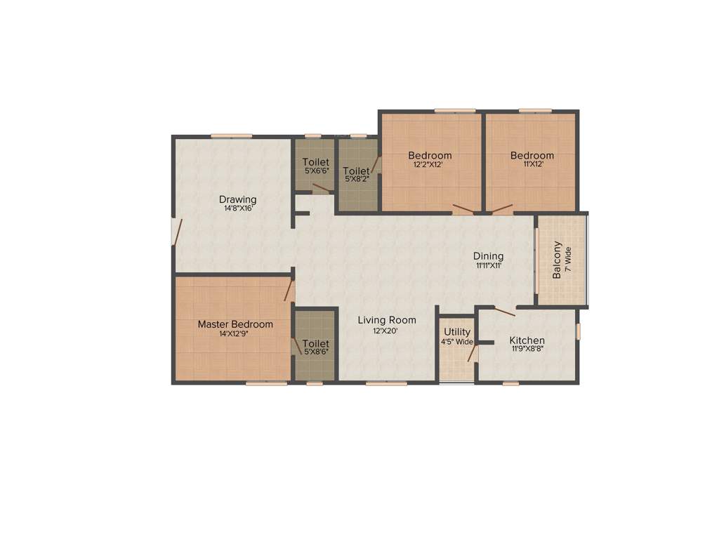 Buddha Viraj Heights (3BHK+3T (2,015 sq ft) 2015 sq ft)